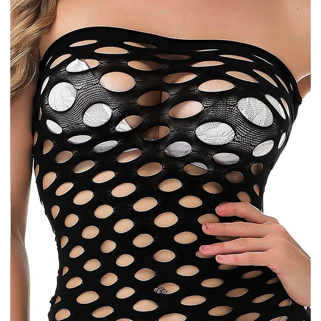 Vestido Mini de Lencería Sexy Sin Tirantes para Mujeres