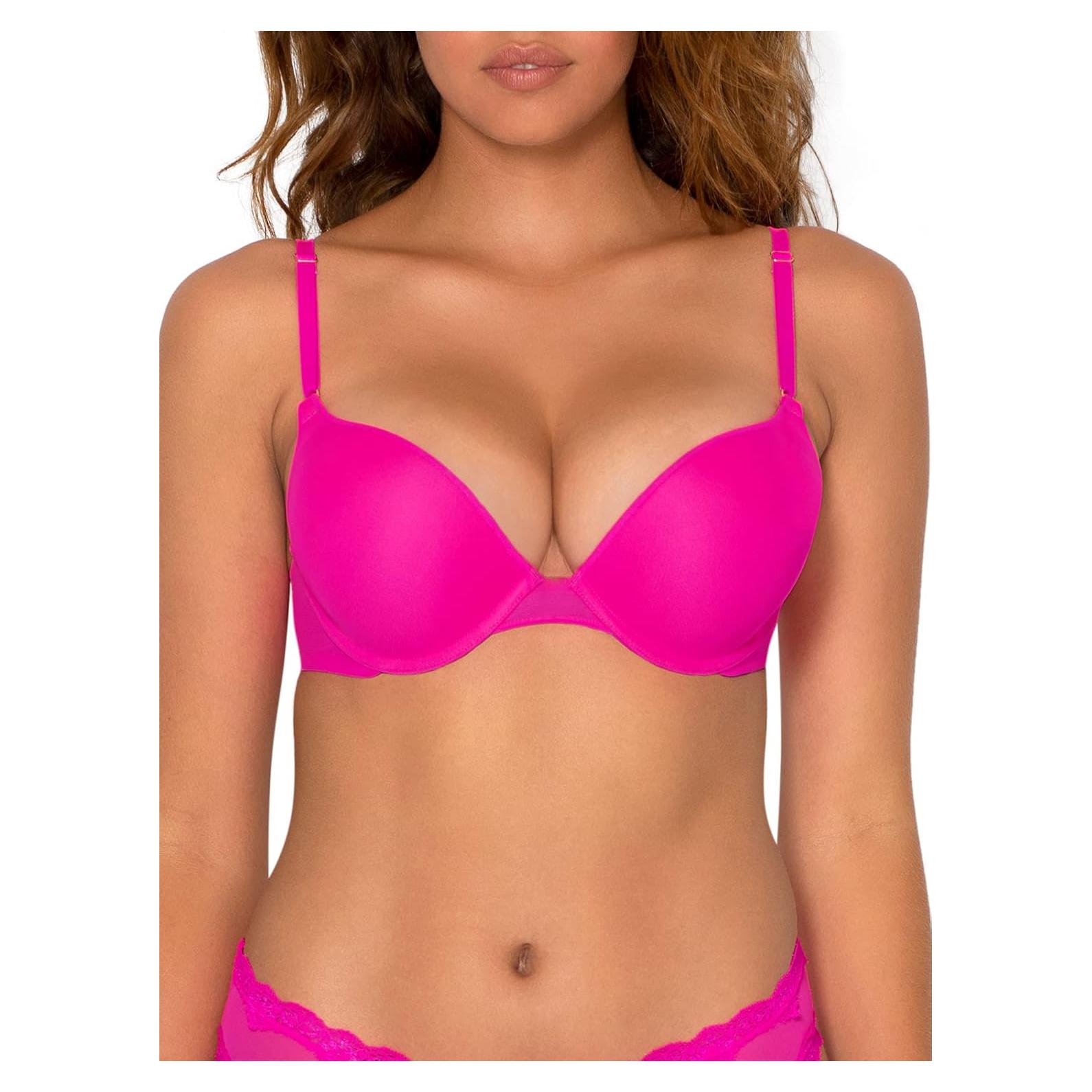 Sujetador Push-Up Smart & Sexy 36B Rosa Eléctrico Aros