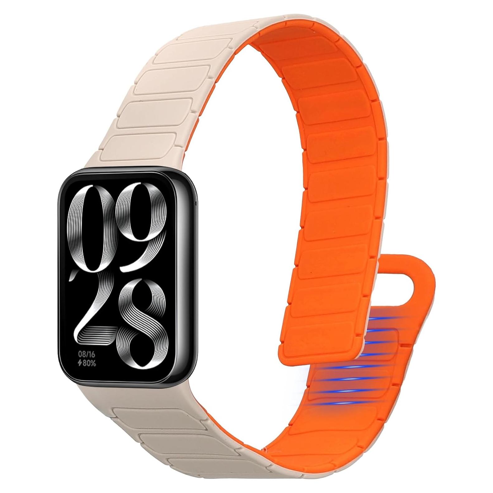 Correa de Silicona Magnética kwmobile para Xiaomi Smart Band 8/9 Pro - Negro