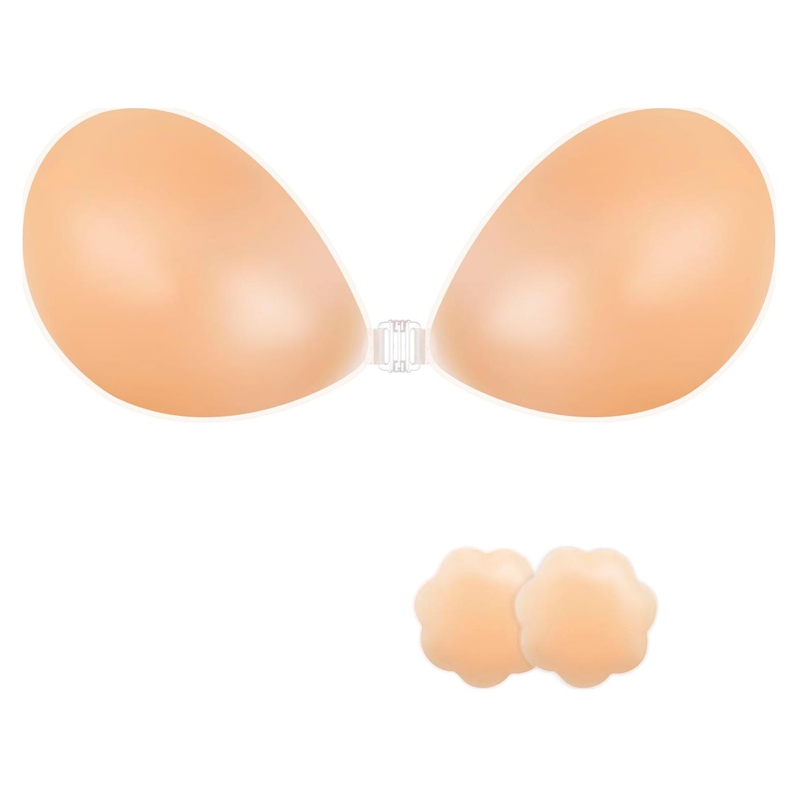 Sujetador Adhesivo Sin Tirantes Push Up Reutilizable Nude