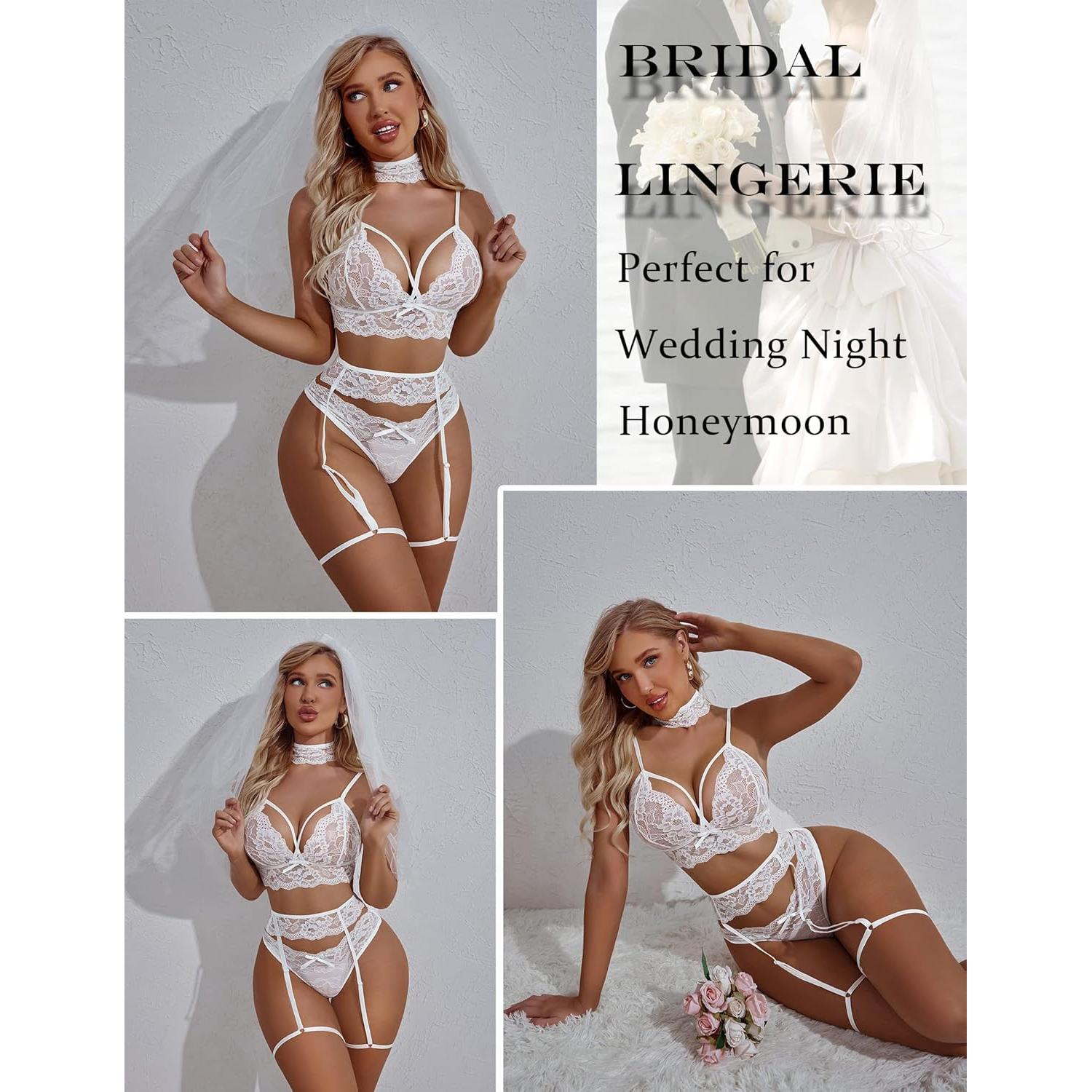 Conjunto de Lencería Sexy Avidlove con Cinturón y Bragas