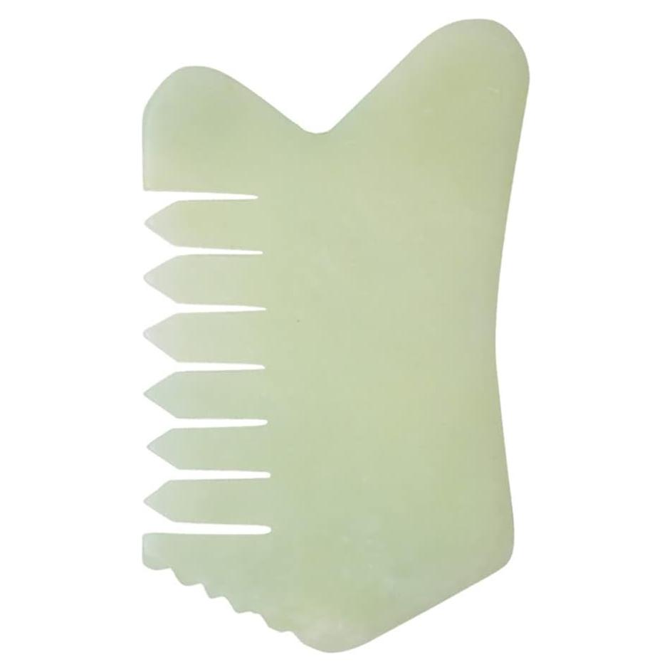 Peine de Masaje de Jade Healifty 8.89cm - Gua Sha Cuero Cabelludo
