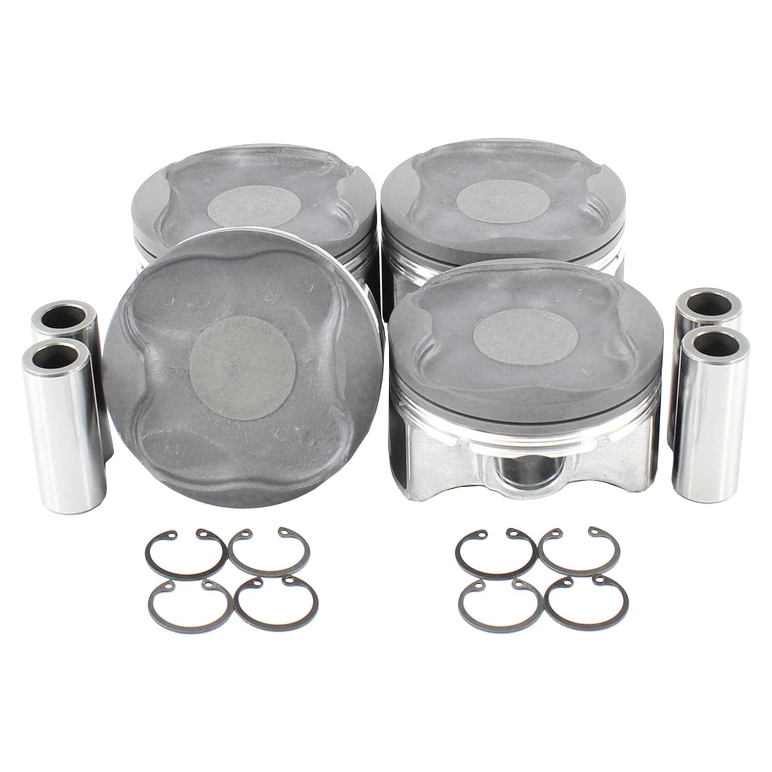 DNJ P928 Piston Set Standard for 2008-2019 Pontiac, Scion, Toyota Corolla, Matrix, Vibe 1.8L L4 16V DOHC 1798cc