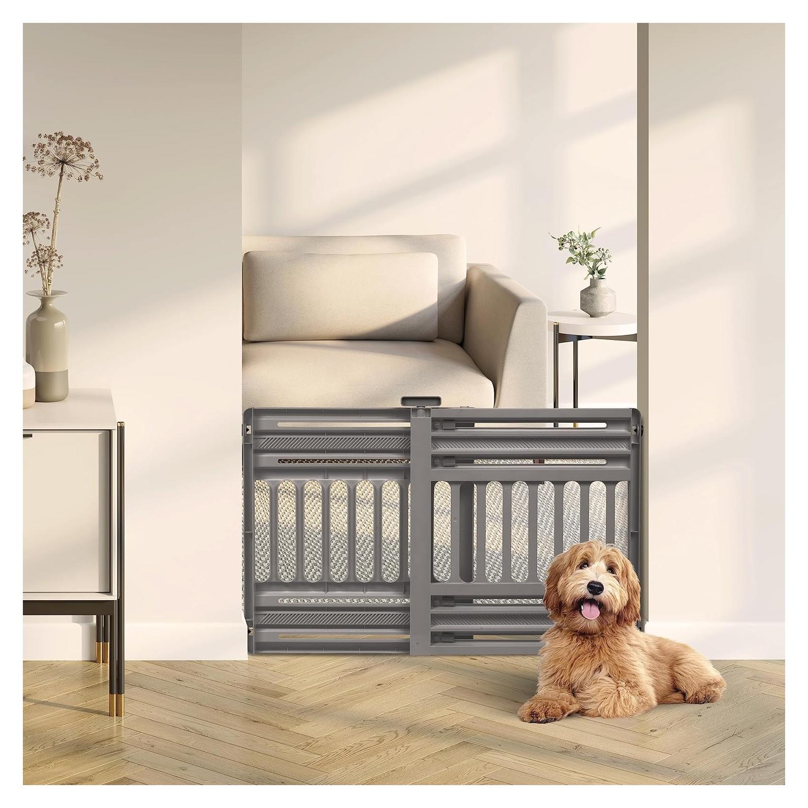 Puerta para Mascotas Expandible IRIS USA 61-99cm Gris