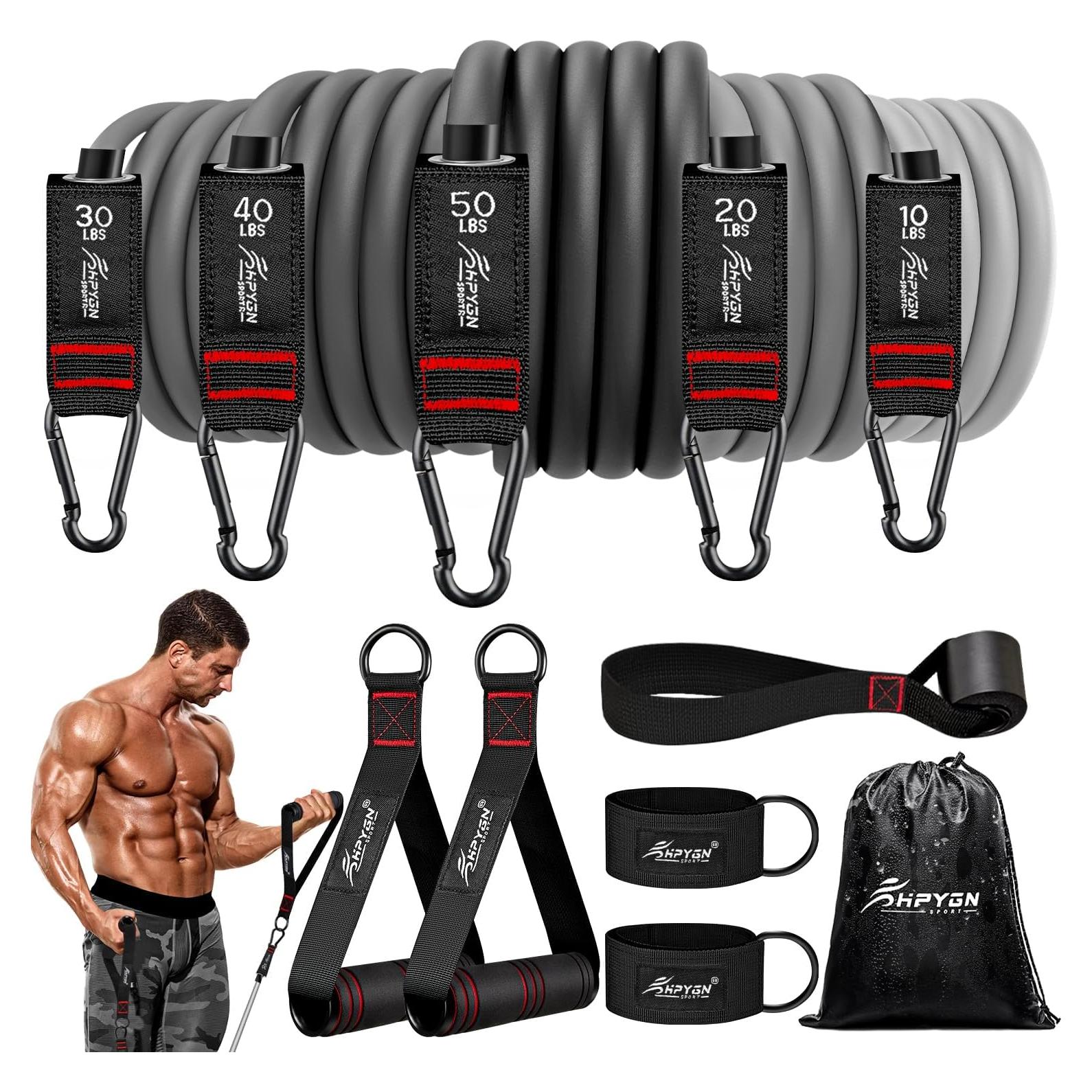 Bandas de Resistencia HPYGN 250LBS con Mangos y Anclaje