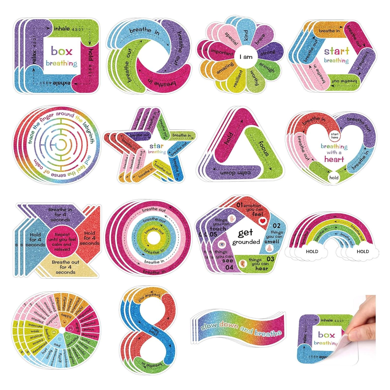 Calcomanías Sensoriales Calmantes Huimdery - 45 Piezas