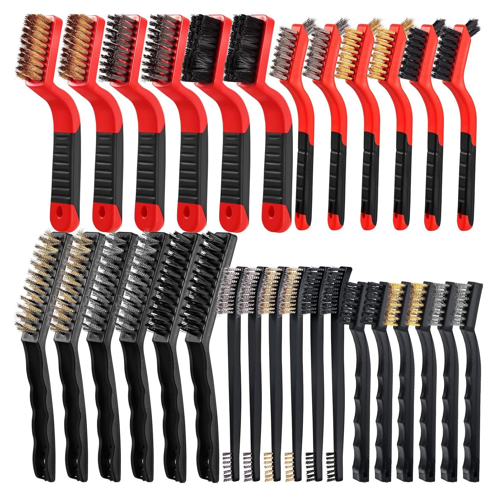 Juego de Cepillos de Limpieza Sumind 30 Pcs Nylon y Acero