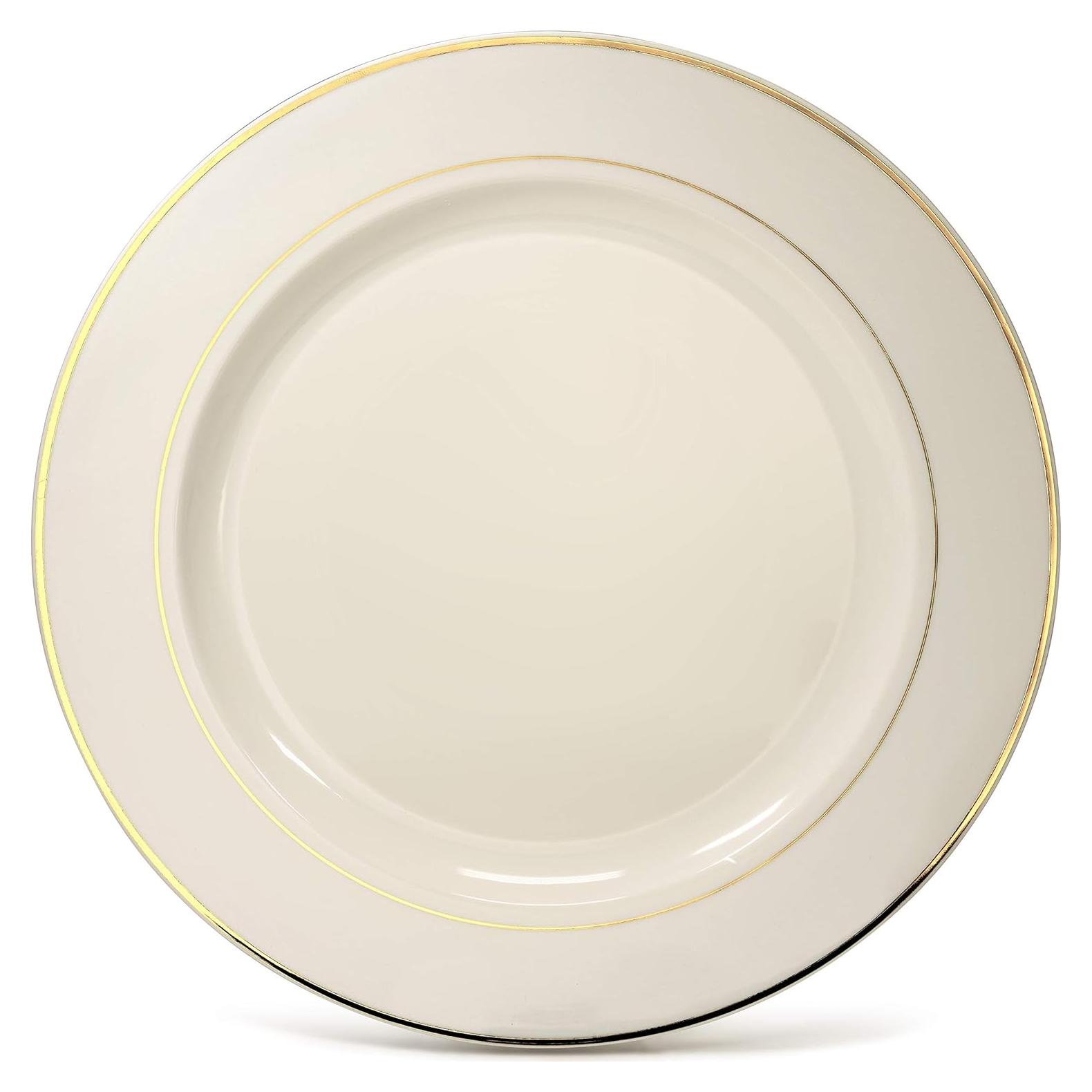Platos Cargadores Desechables OCCASIONS 60 Piezas 30 cm Marfil Dorado