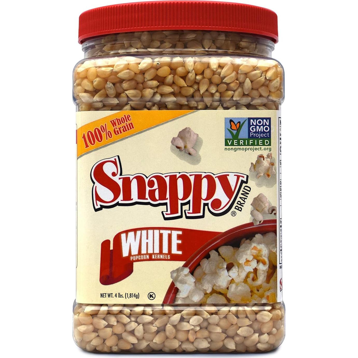 Granos de Palomitas Snappy Popcorn 1.81 kg Gourmet Blancas
