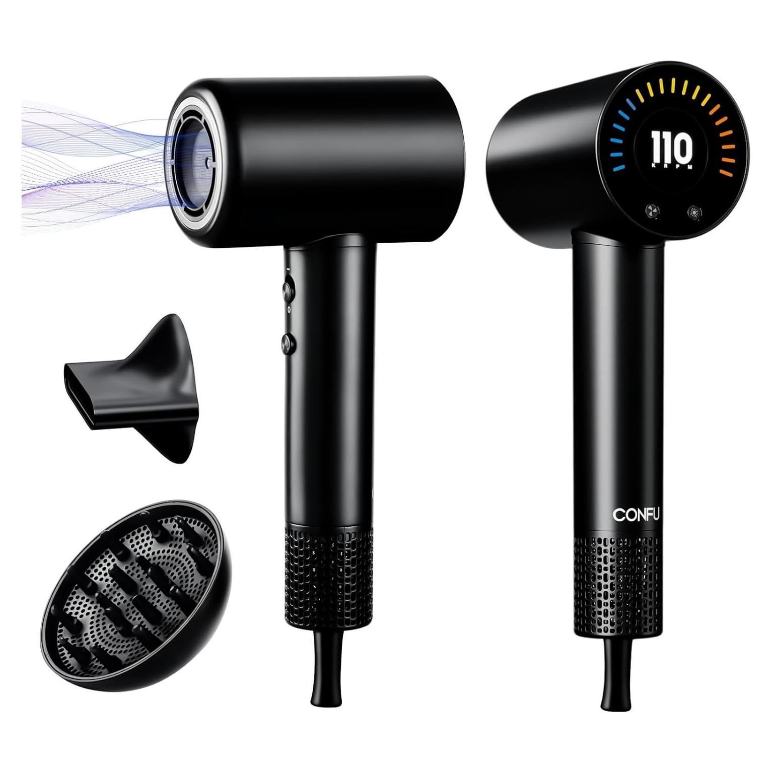 Secador de Pelo CONFU K13 Iónico Profesional 425g con Difusor