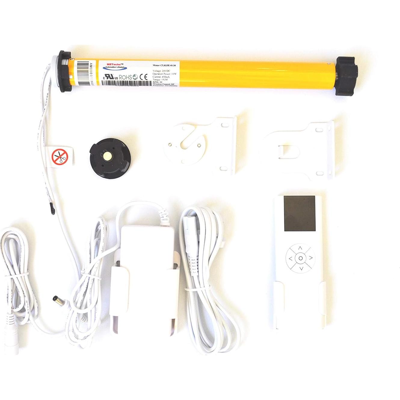 Kit Cortina Enrollable Motorizada METechs 99 cm Control Remoto