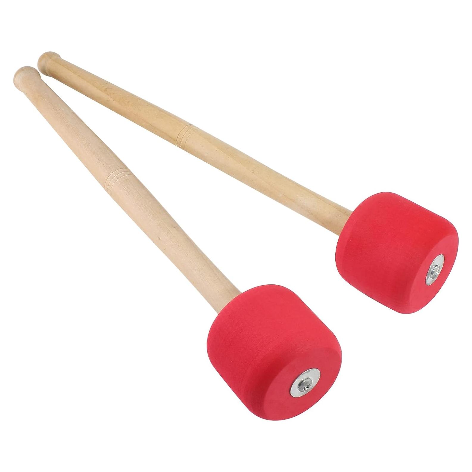 Mallets de Batería de Bajo Murtenze 2Pack Fieltro Rojo 320mm