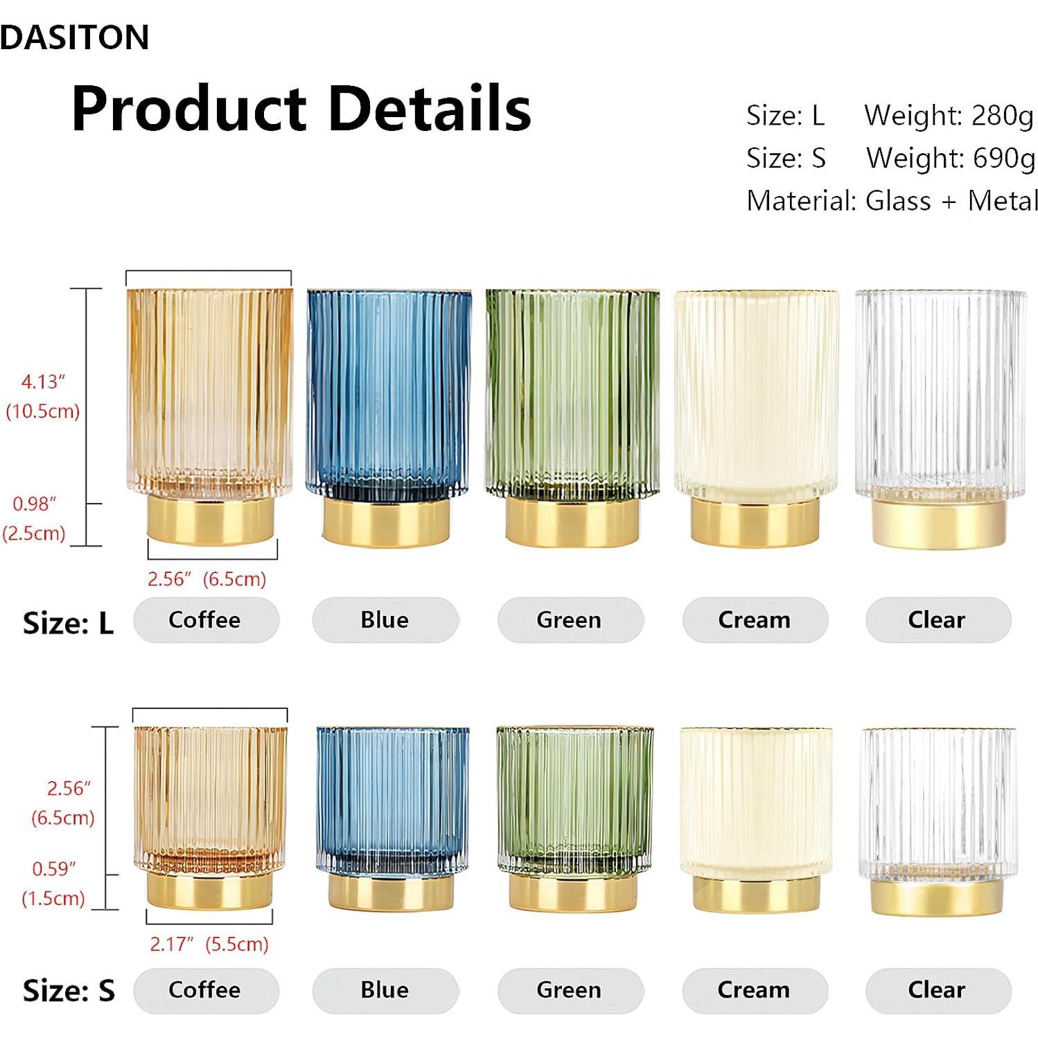 Organizador de Brochas de Maquillaje DASITON Cristal Azul S