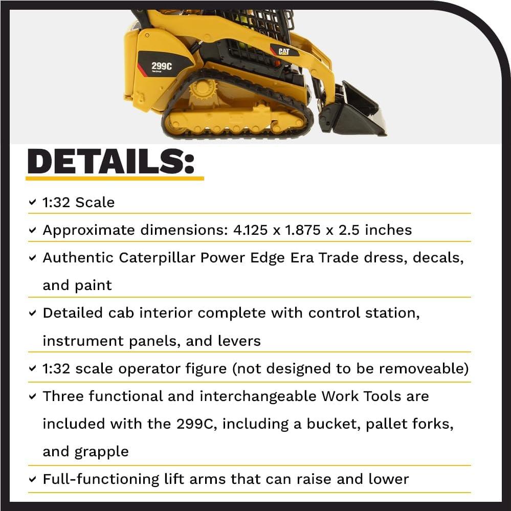 Cargadora Compacta Caterpillar 299C Diecast Masters 1:32
