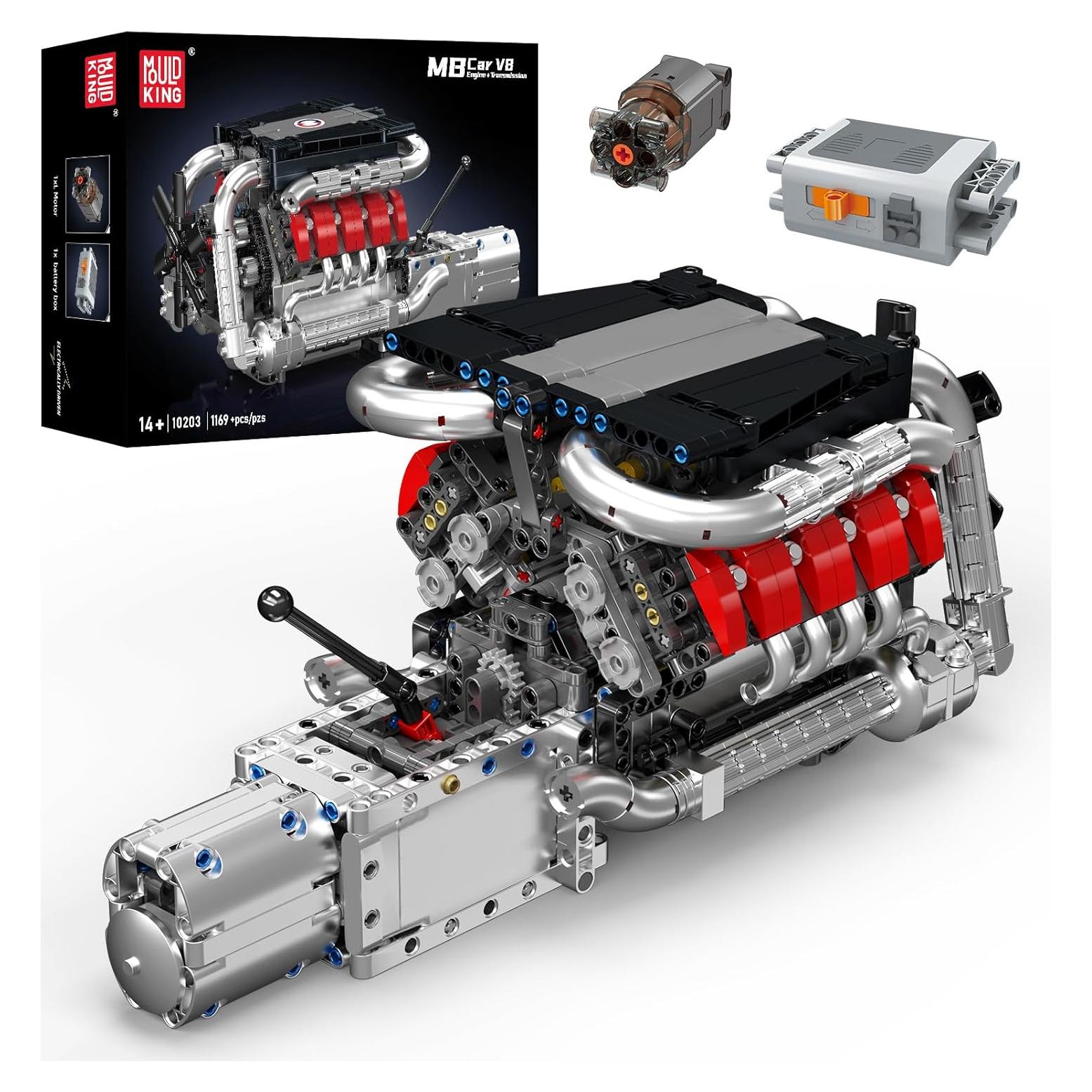 Mould King Motor V8 1169 Piezas Kit de Construcción STEM