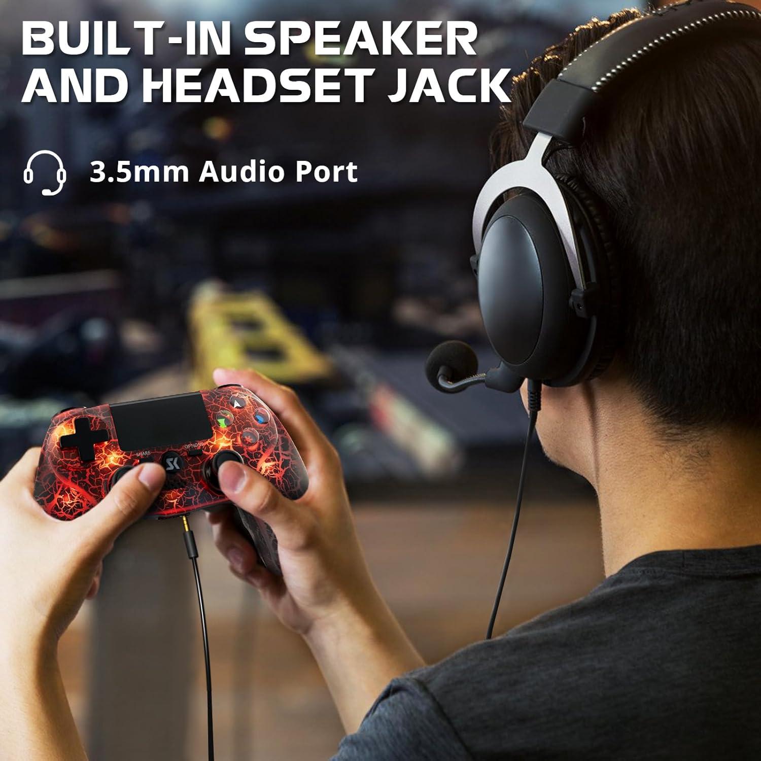 Controladores Inalámbricos Boowen para PS4 - 2 Piezas LED RGB