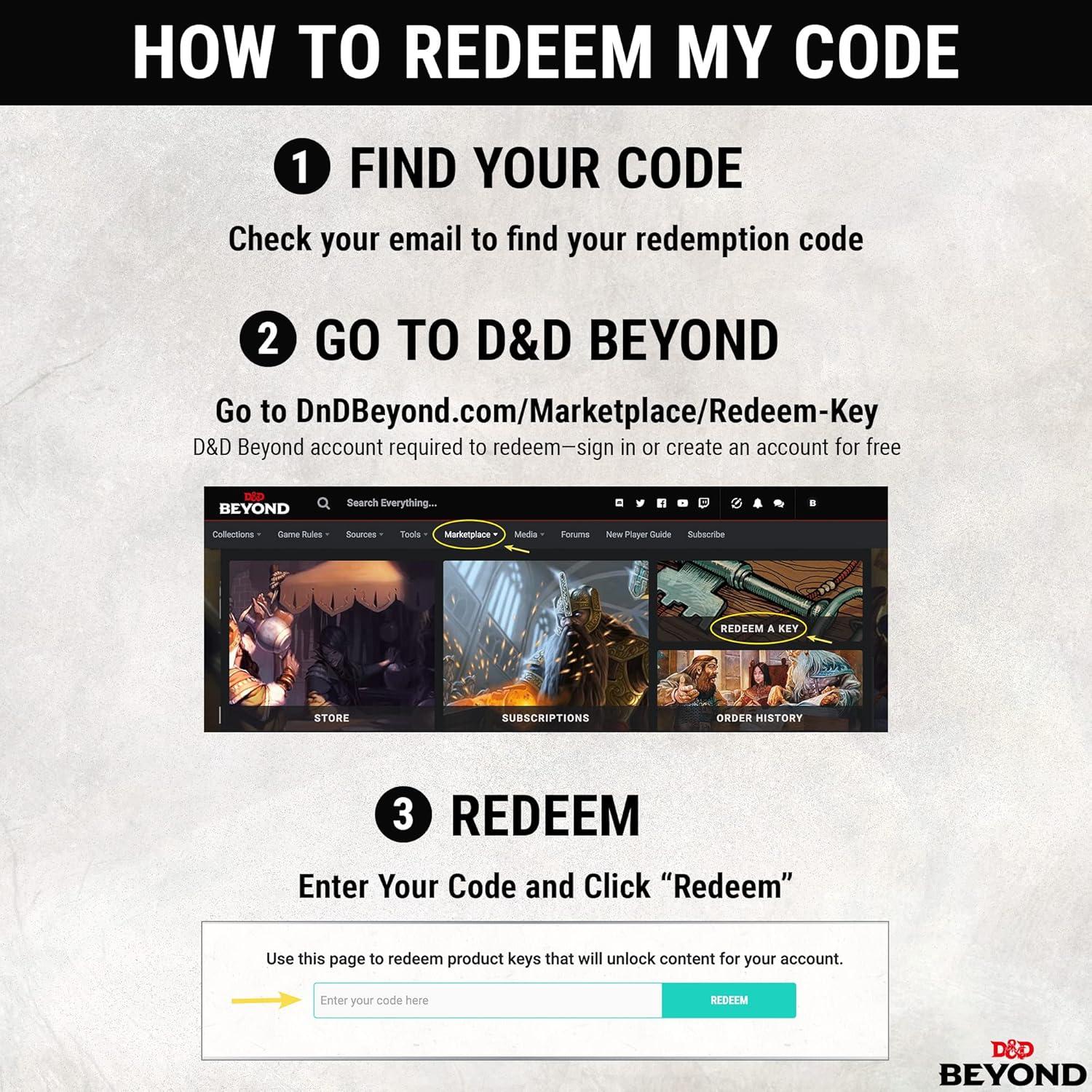 Códigos Digitales D&D Beyond: Baldur's Gate Avernus
