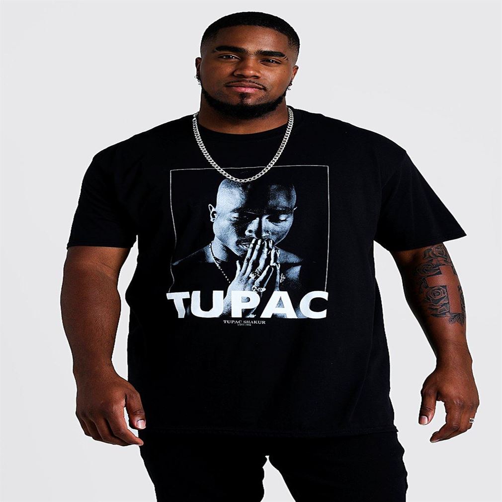 Shop Black Plus Size Tupac License Classic Unisex T Shirt Best Seller