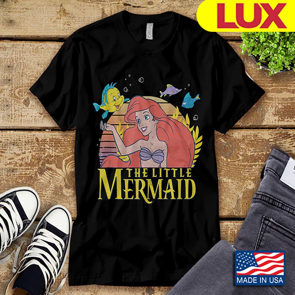 Vintage The Little Mermaid Ariel And Fish Friends Disney T Shirts Picktab Com