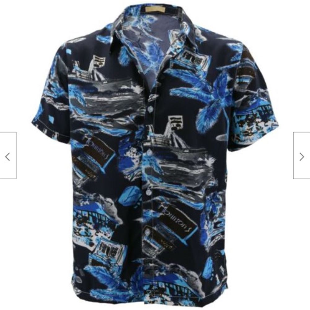 Men's Hawaiian Tropical Beach Party Button Up Casual Dress Shirt Printing Shirts