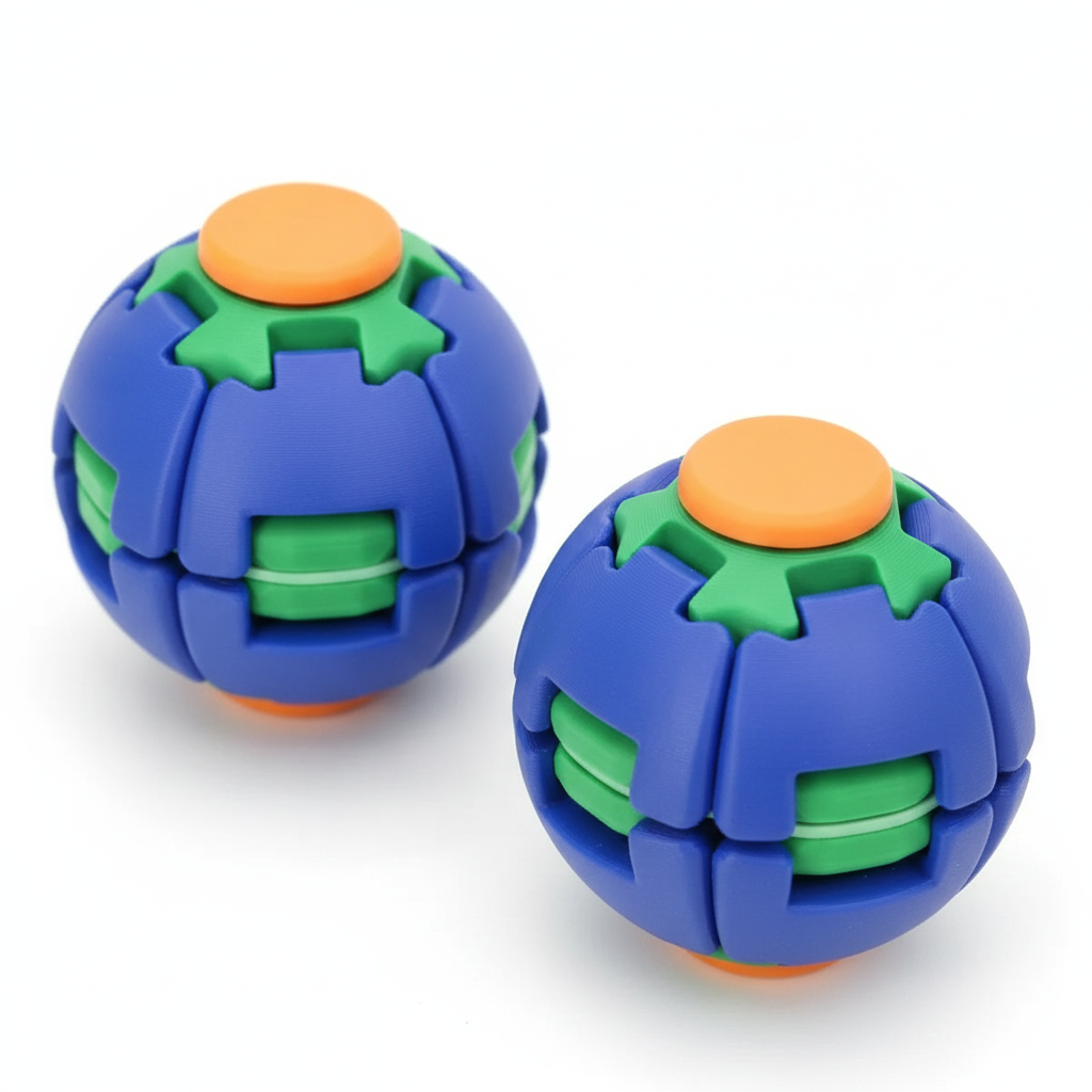 3D Printed Rotating Spiral Tower Stress-Relief Finger Toy - Tomato Shape