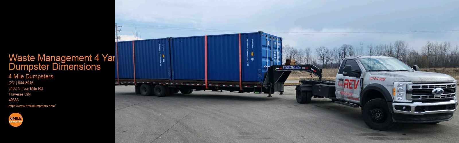 Waste Management 4 Yard Dumpster Dimensions