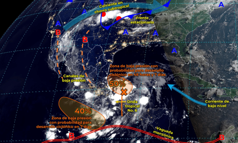 Lluvias puntuales torrenciales en Tamaulipas, San Luis Potosí, Querétaro, Hidalgo, Puebla y Oaxaca