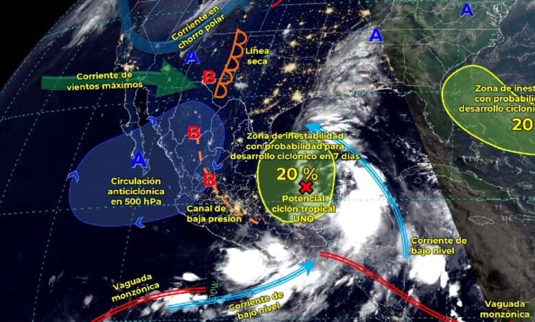 Se mantendrá el temporal de lluvias puntuales intensas en el noreste, oriente y sureste del país