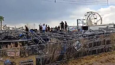 Fuertes vientos derrumban escenario donde se presentaría Edén Muñoz