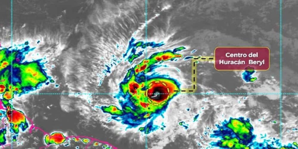 Huracán Beryl. Cuál será su trayectoria en México