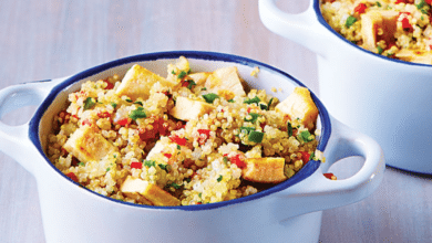 Quinoa con pollo.