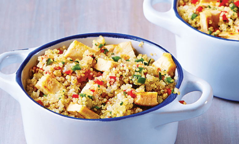 Quinoa con pollo.