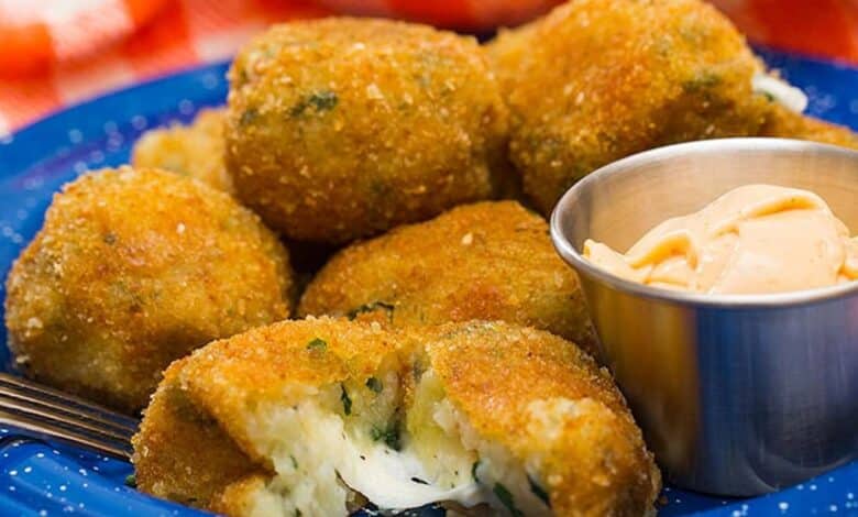 Deliciosas Croquetas de Papa con Tocino y Queso