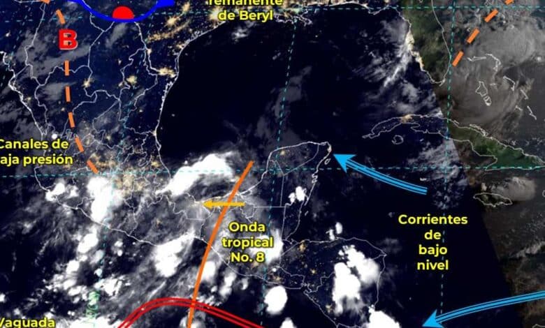 Onda tropical N° 8 recorrerá el sur del país