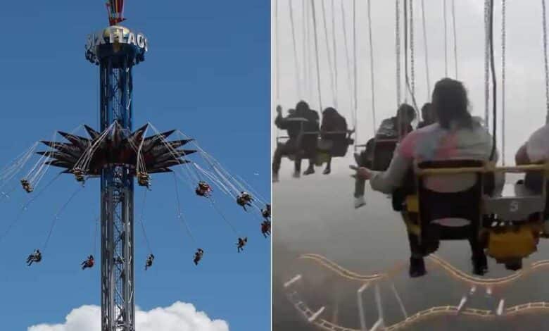 Supergirl Sky Flight, atracción que causó terror tras fuertes lluvias