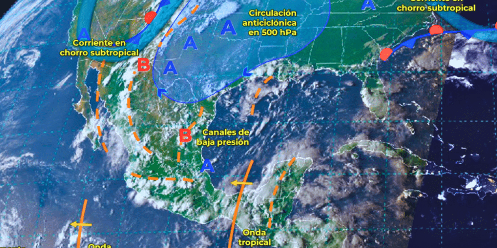 Se pronostican lluvias intensas en Veracruz, Oaxaca, Chiapas, Tabasco y Campeche