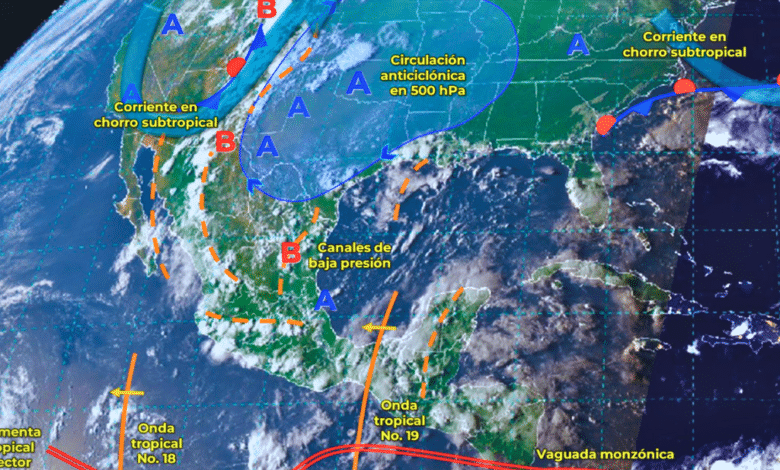 Se pronostican lluvias intensas en Veracruz, Oaxaca, Chiapas, Tabasco y Campeche