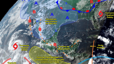 Se pronostican lluvias muy fuertes en el noroeste, occidente y centro del país