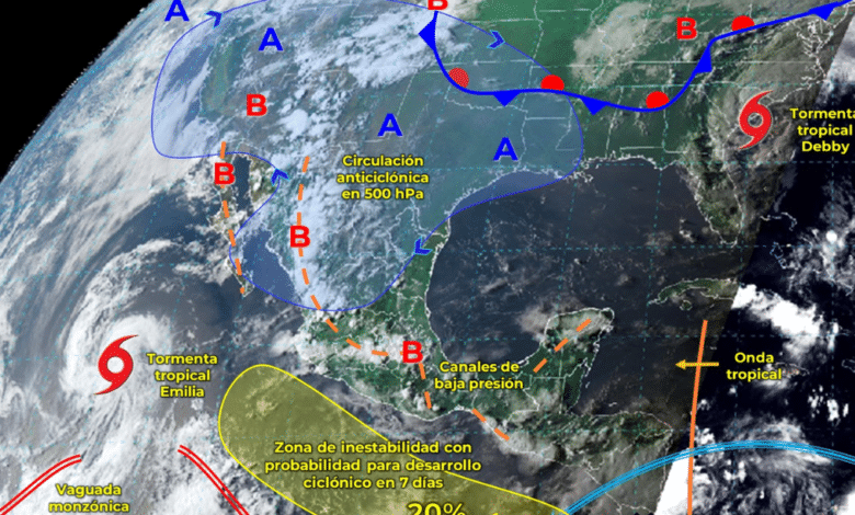 Se pronostican lluvias muy fuertes en el noroeste, occidente y centro del país