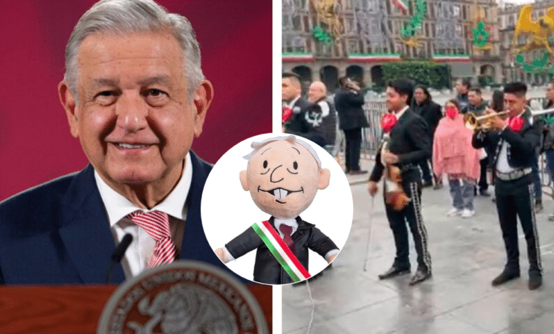 Con mariachis, corridos y amlitos, simpatizantes despiden a AMLO