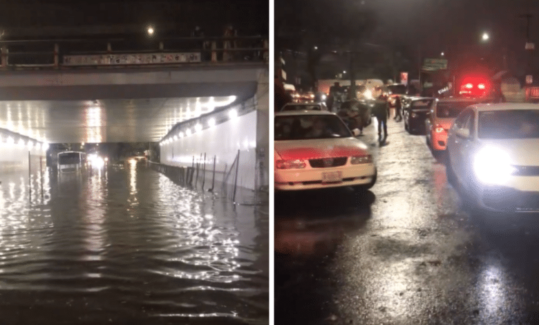 Reportan inundaciones en la en alcaldía Coyoacán y Tlalpan, CDMX