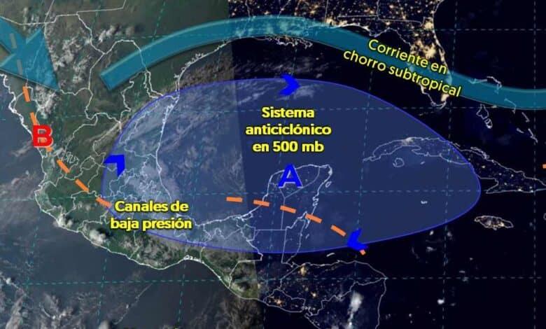 Se pronostican lluvias puntuales fuertes en estados del oriente y sureste del país