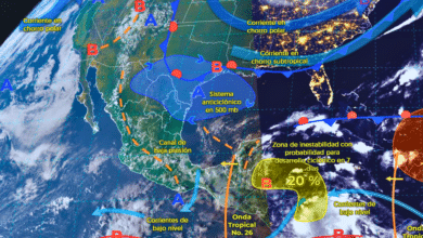 Tormentas intensas azotarán la península de Yucatán, Chiapas y Tabasco