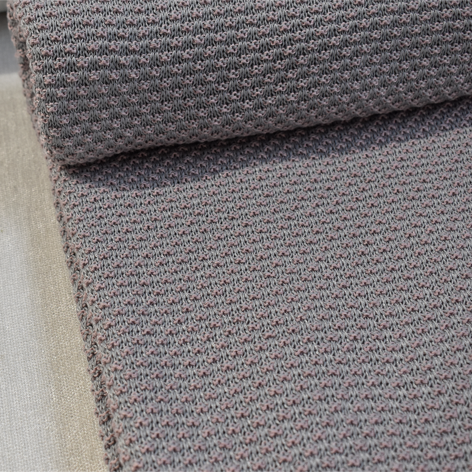 Frazada rosario 1 rosa empolvado gris - Image 2