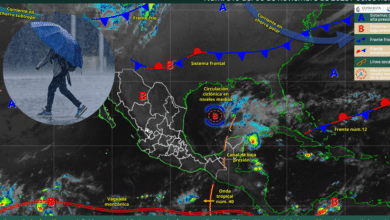 Onda Tropical 40 y canales de baja presión causarán lluvias fuertes en el sureste y la Península de Yucatán