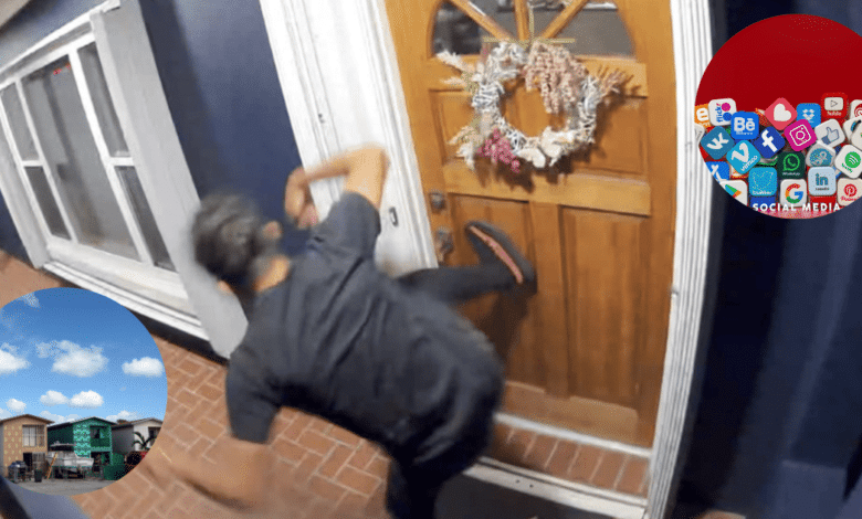 “Door Kick Challenge” el peligroso reto viral por el que jóvenes patean puertas y ventanas (Fotos de Internet y Policía de Florida)
