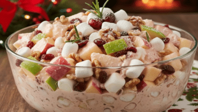 Ensalada de manzana navideña baja en azúcar y grasa receta fácil y ligera para esta temporada