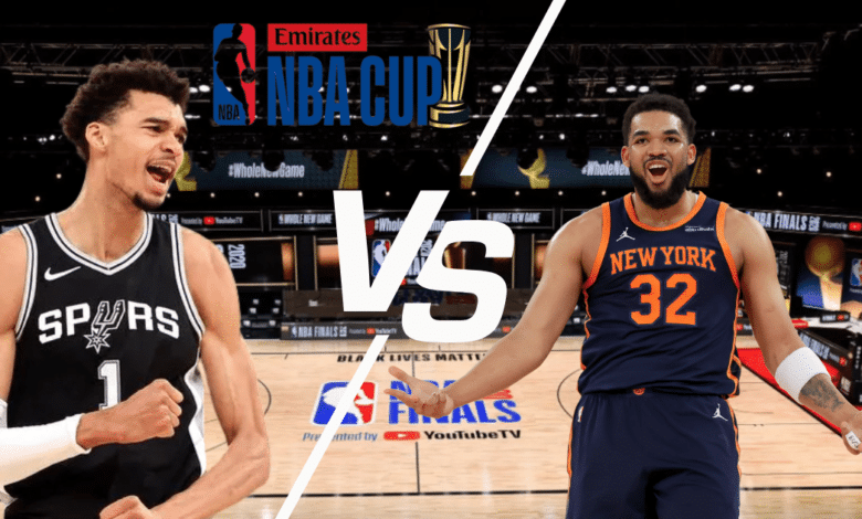 Spurs y Knicks definen al campeón de la NBA Cup 2025 en Las Vegas (Foto Canva e Internet)