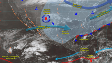Frente frío 27 provoca lluvias muy fuertes en Veracruz y ambiente invernal en gran parte del país