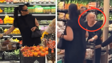 Adulta mayor confunde carrito de supermercado con el de Rihanna